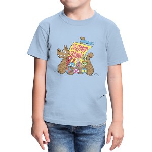 Yo Gabba Gabba Boys Dragon Ship Group Photo T-Shirt - Light Blue