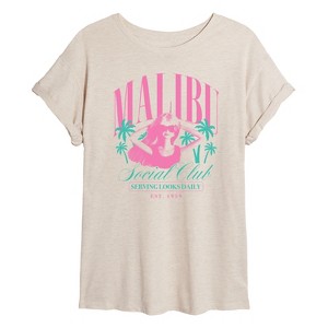 Women's - Barbie - Malibu Social Club Oversized Graphic T-Shirt - 1 of 4