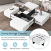NicBex Trendy Square Coffee Table with 4 Hidden Storage Compartments,Extandable Center Table,UV High-Gloss Finish Cocktail Tables,66lbs Max - 3 of 4