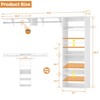 Aheaplus Over Washer and Dryer Storage Organizer, 8FT Wall Mounted Laundry Room Closet System with Hanging Rods - 3 of 4