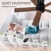 Airsurfer 42" Ceiling Fan with 18W LED Light and Remote, DC Motor, 5 Reversible Black/Walnut Blades, Matte Black, Memory & 3 Color Temps - 3 of 4