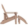 vidaXL Patio Adirondack Chair with Detachable Footstool - Weather-Resistant, Low-Maintenance HDPE Material - Brown - 4 of 4
