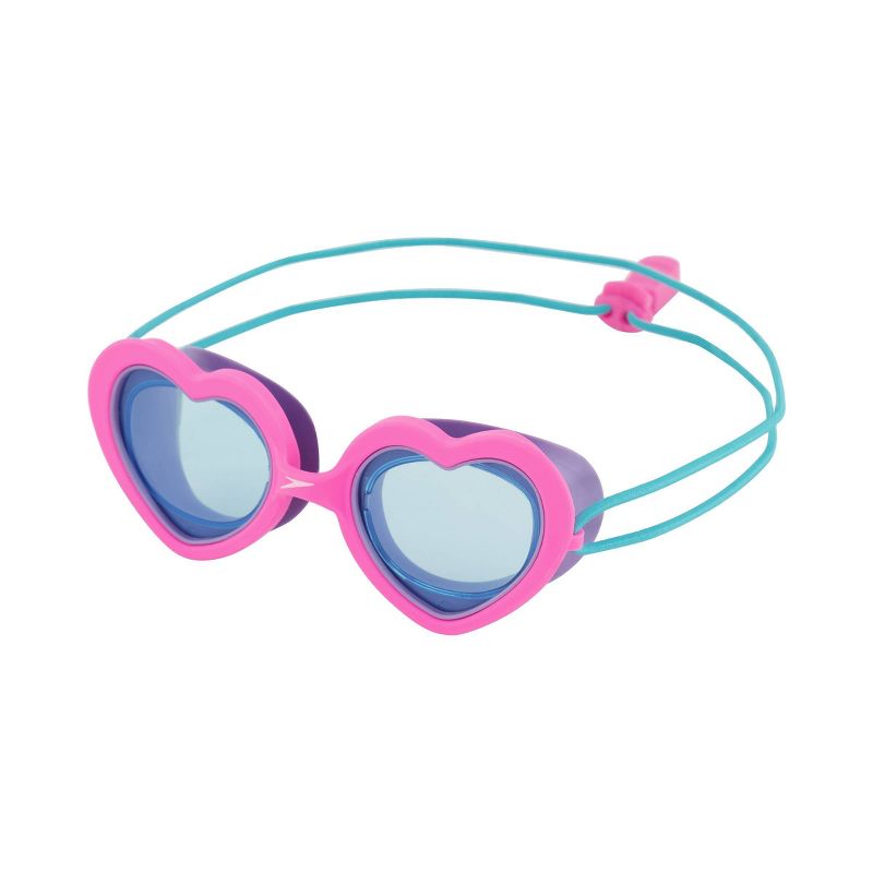 Speedo Kids&#39; Sunny Vibes Swim Goggles - Heart Sugar Plum/Celeste, 1 of 5
