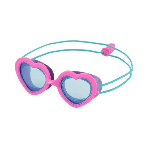 Speedo Kids' Sunny Vibes Swim Goggles - Heart Sugar Plum/celeste : Target