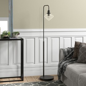 Hudson and Canal Arc Floor Lamp with Novelty Glass Shade - 1 of 4