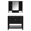 YOOCOZZ ﻿ 36'' Bathroom Vanity with Top Sink,2 Soft Closing Doors and 6 Drawers,Mirror Cabinet with Towels Bar - 2 of 4