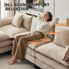 112.2" U-Shaped Sectional Cloud Couch, Modular Sectional Couches Sofa  with Movable Ottoman, 3-Seater Chenille Deep Seat Cloud Sofa  , Beige - 4 of 4