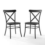 Set of 2 Camille Dining Chair Matte Black - Crosley