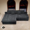 GDFStudio Marvello 118" Modular Corduroy Upholstered Compressed Sectional Sofa - 2 of 4
