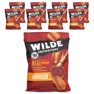 Wilde Brands Protein Chips, Barbeque, 8 Bags, 1.34 oz (38 g) Each - 1 of 3