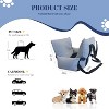 Hachikiko Versatile Pet Car Seat Bed - Expandable Dog Booster with Side Pockets & Safety Straps - 2 of 4