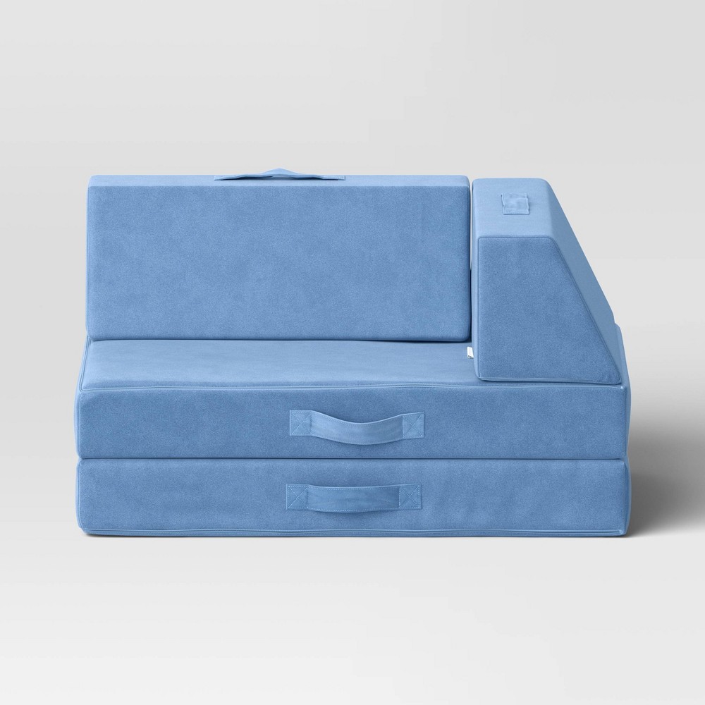 Photos - Sofa Kids' Modular Seating Solids Sofas Tonal Blue - Pillowfort™