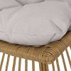 3pc Caryl Outdoor Wicker Chat Set with Cushions: High Back, Iron Frame - Christopher Knight Home - 3 of 4