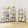 SKONYON Storage Shelves, Foldable Metal Shelving Units for Garage Kitchen Bakers, Collapsible Organizer Rack, Heavy Duty on Wheels - 4 of 4