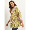 June + Vie by Roaman's Women's Plus Size Lace-Trim Crinkle Blouse - 4 of 4