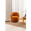360° Swivel Accent Armchair, Barrel Chair With Black Powder Coating Metal Base-ModernLuxe - 2 of 4