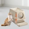 Stainless Steel Cat Litter Box with Lid & Scoop, Large Enclosed High Sided Litter Box, Carbon Filters, Odor Free, Easy Cleaning for Big Cats - 4 of 4