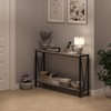 Console Table, 42.9" Entryway Table with Storage, Wood and Metal 2-Tier Narrow Sofa Table with Shelf for Living Room and Entryway Decor - 4 of 4