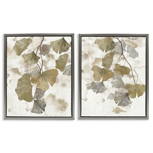 Stupell Industries Rustic Gingko Leaves, 17" x 21" - 1 of 4