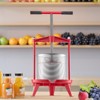 VEVOR 3.69 Gal/14L Fruit Wine Press, Stainless Steel Basket, Manual Juice Maker, Cider Apple Grape Tincture Making Press, Red - 2 of 4