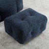 Fluffy bean bag chair, comfortable bean bag for adults , super soft lazy sofa chair with memory foam and ottoman - 4 of 4