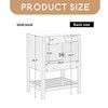 24" Modern Sleek Bathroom Vanity with Elegant Ceramic Sink,Solid Wood and MDF Bathroom Cabinet Frame with Open Bottom Shelf - Leovsnove - 4 of 4