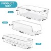 Racxily Set of 10 Fridge Organizer, Refrigerator Organizing Bins with Handles, BPA-Free Clear Plastic Fridge Storage Containers - 2 of 4