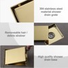 WOWOW Square Shower Drain 6 Inch Floor Drain with Tile Insert Grate 304 Stainless Steel with Hair Strainer - 4 of 4
