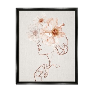 Stupell Industries Delicate Pink Flower Blossoms Woman Line Drawing - 1 of 4
