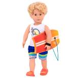 Our Generation Gabe with Surfboard 18" Beach Boy Doll