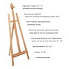 Cappelletto Gaia Sustainable Lyre Easel for Painting - Plastic-Free - Stain-Resistant Oiled Beechwood A-Frame Art Easel Stand- Handmade in Italy, - 2 of 4