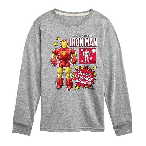 Boys' - Marvel - Iron Man Action Figure Long Sleeve Graphic T-Shirt - image 1 of 3