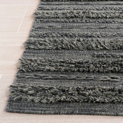 Vermont Charcoal and Ivory Hand-Knotted Wool Area Rug