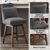 26 Inch Bar Stools Set of 2, 360-Degree Free Swivel Upholstered,Modern Counter Stool Bar,Fabric Upholstered Barstools,Modern Counter Stool Bar Chair - 3 of 4