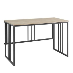 Leick Home 70001-WOGM Collapsible Slatted Mission Desk in White Oak/Gunmetal - 1 of 4