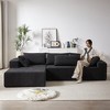 ChicFurnit L-Shaped Modular Sectional Sofa Couch Left / Right Chaise Chenille Upholstered 6 Pillows Sofa Couches for Living Room - 2 of 4