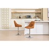 SKRAN Adjustable Swivel Barstools Set of 2 with Chrome Footrest,with Velvet Modern Sleek Design for Dining Room, Bar - 2 of 4
