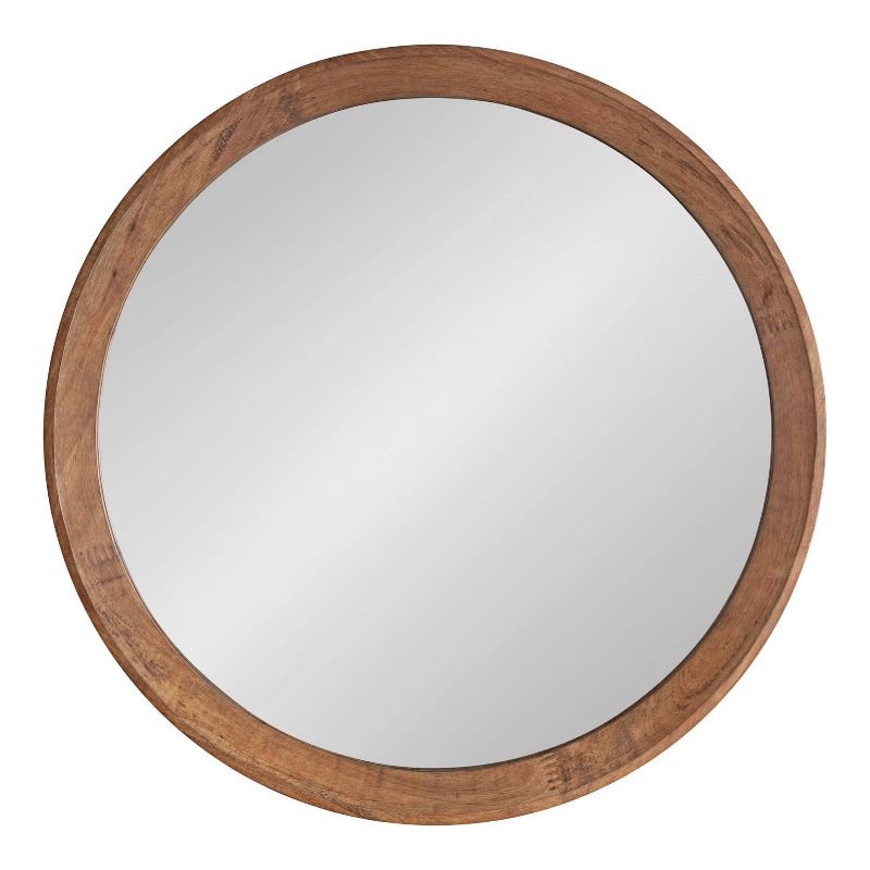 30&#34; Hartman Round Wall Mirror Brown - Kate &#38; Laurel All Things Decor, 3 of 8