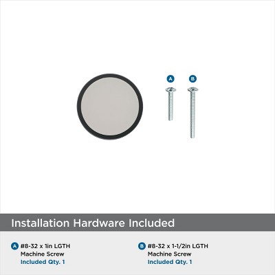 Oberon Matte Black and Frosted Acrylic Round Cabinet Knob