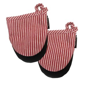 SharpChef Heat and Slip Resistant Neoprene Oven Mitts Set, Soft Cotton Lining, Waterproof, BPA-Free, 2 Count - 1 of 4