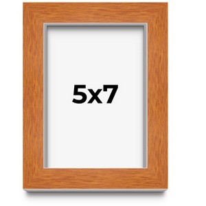PosterPalooza | Photo Size Modernist Brown Picture Frame - UV Acrylic, Foam Board Backing, Hanging Hardware - 1 of 4