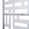 Grungis Matrix Metal Decorative Patio Screens,Freestanding Privacy Fence Panels Screen with Striped Rectangle Pattern for Balcony,76" H×48" W - 3 of 4
