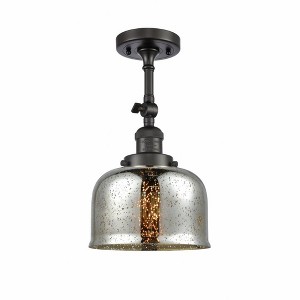Bell - 1 Light Semi-Flush Mount In Industrial Style-14 Inches Tall and 8 Inches Wide - 1 of 1