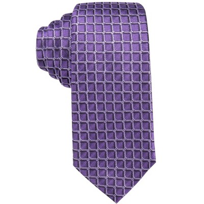 Alfani Mens Leonard Grid Self-tied Necktie
