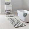 ChicFurnit Bath Rug and Mat Reversible High Pile Microfiber Bath Rug with Dual Design for Bathroom, Gray, 60"*24"*1.25" - 2 of 4
