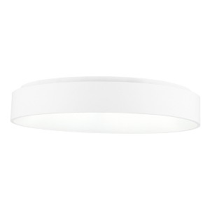 CWI Lighting Arenal LED Drum Shade Flush Mount With White Finish - 1 of 4