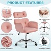 Yaheetech Velvet Rolling Swivel Computer Chair with Arms - 4 of 4