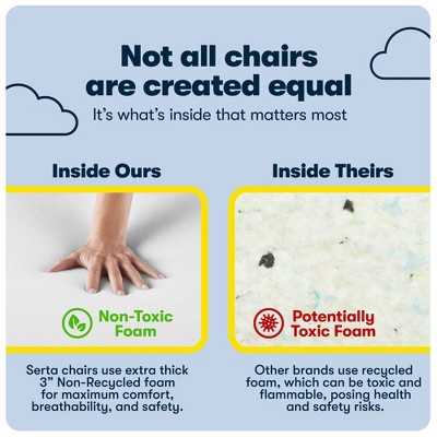 Executive Swivel Office Chair with Lumbar Support, Black Faux Leather