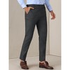 Lars Amadeus Men's Slim Fit Tapered Leg Flat Front Business Trousers Dress Pants - 2 of 4