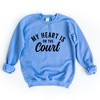 Simply Sage Market Women's Graphic Sweatshirt My Heart Is On The Court - 3 of 4